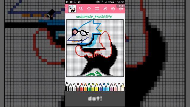 Speed-Progress Pixel Art: Animated GIF: Alphys from Undertale смотреть онлайн