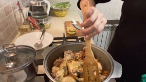 Картофельный соус с курицей