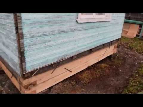 Подъем и замена венца у дачного домика. Архангельск смотреть онлайн