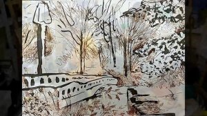 Диатипия маслом МОСТИК В ПАРКЕ. Трансляция с урока.