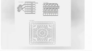 Туника в филейной технике с квадратными мотивами-вставками