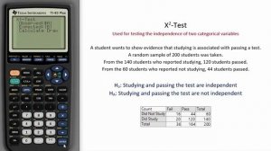 Chi-Square Test - TI Calculator Tutorial - Detailed instructions with Example