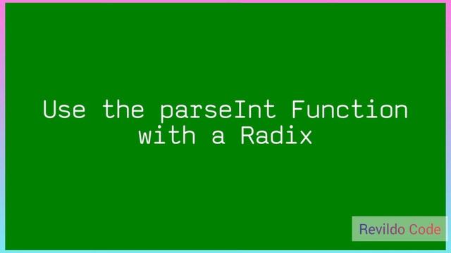 Use the ParseInt Function in javascript | Javascript Full Course |#javascript | #Revildo_code