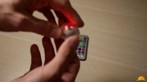 Декоративная погружная светодиодная подсветка на батарейках  с пультом управления