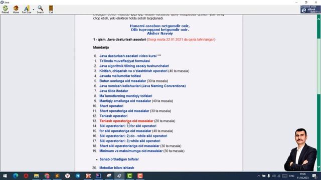4. Java tanlash operator смотреть онлайн