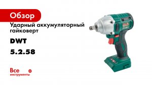 Ударный аккумуляторный гайковерт DWT abw-20 d 5.2.58