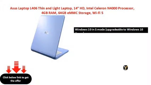Asus Laptop L406 Thin and Light Laptop, 14” HD, Intel Celeron N4000 смотреть онлайн