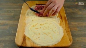 Рулетики из яичных блинчиков с мясной начинкой