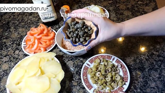 Пицца с тунцом и луком Итальянская кухня