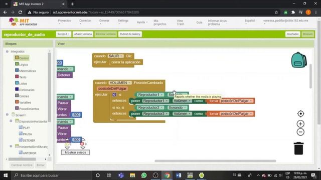Reproductor de Audio   App inventor