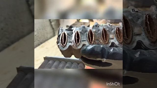 Baxi Luna 3 comfort 310 FI. распил основного теплообменника. смотреть онлайн