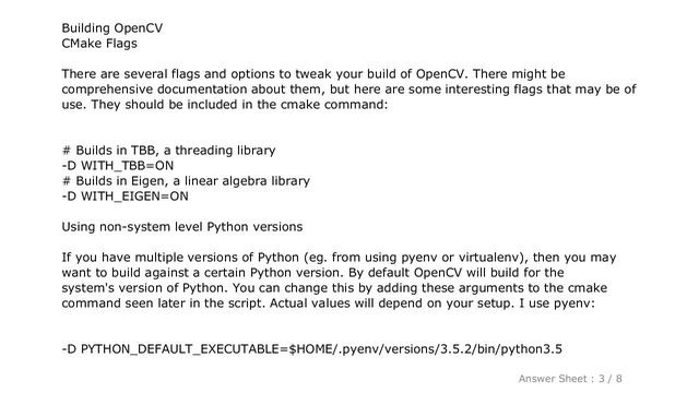 PYTHON : Install opencv for Python 3.3