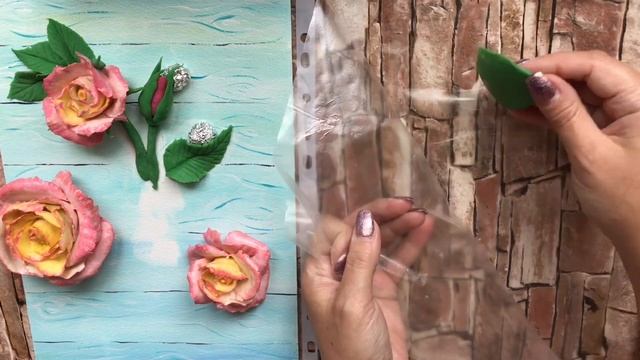 Мастер-класс: Картина Утренние розы из солёного теста. Picture Morning roses from salt dough. смотреть онлайн