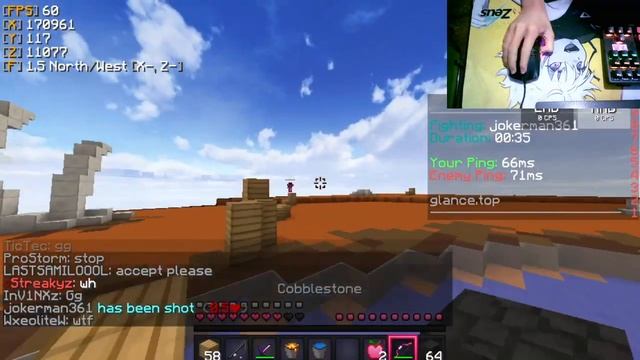 Bedrock Player Combo's a Java Player ( Minecraft PvP) смотреть онлайн