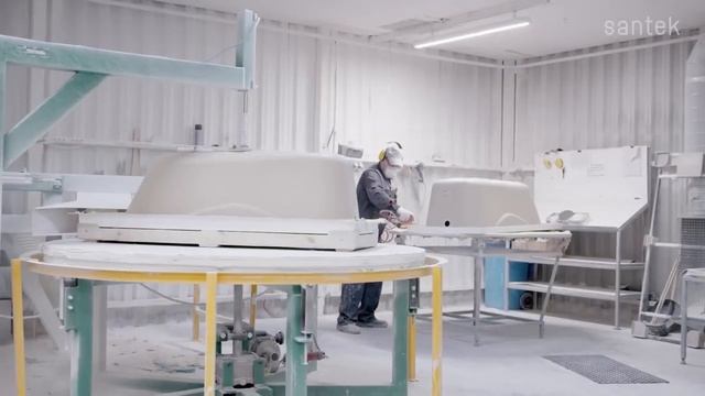 Производство акриловых ванн Santek смотреть онлайн