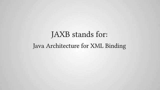 What Does "JAXB" Stand For? смотреть онлайн