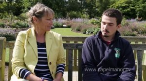 Level 3 student Tom King at Cambridge University Botanic Garden