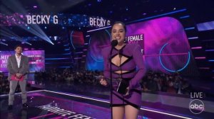 Becky G Accepts the 2021 American Music Award for Favorite Female Latin Artist - The American Music