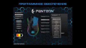 ГИБРИДНАЯ (беспроводная и проводная) игровая мышь PANTEON PS77 W
