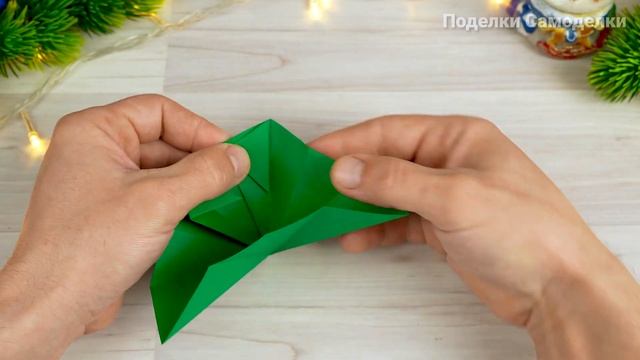 Оригами Ёлка из бумаги своими руками ? Новогодние Поделки