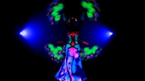 Танцоры в светящихся костюмах с веерами цветами! © Простые Радости