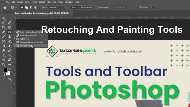Tools and Toolbar in Adobe Photoshop | Adobe Photoshop | Tutorials Point