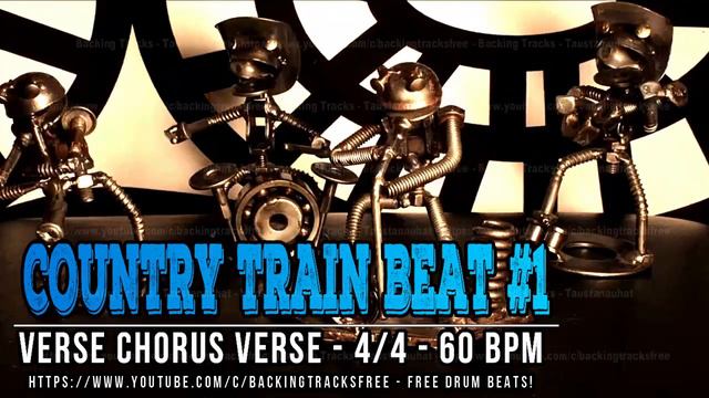 60 BPM - Country Train beat #1 - 4/4 Drum Beat - Drum Track смотреть онлайн