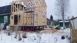 Строительство каркасного дома 6 на 6 своими руками Часть 5