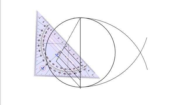 Construcción de polígonos inscritos en circunferencia, método general (eneágono o nonágono). смотреть онлайн