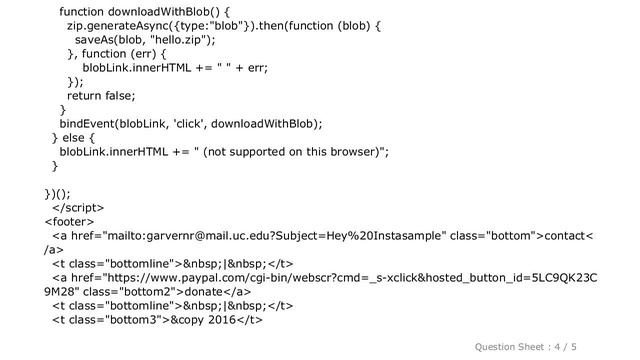 HTML : saveAs is not defined when using JSzip смотреть онлайн