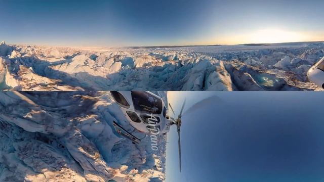 360 video, Greenland. Island of Icebergs. 4K aerial video смотреть онлайн