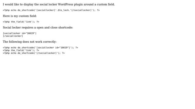 Wordpress: PHP and Shortcode Combination