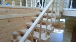 Лестница из бревна