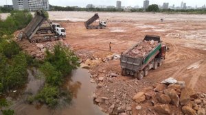 Part.88| Wonderful Filling Land Huge Project By Komatsu Dozers And Dump Trucks Push and Dump Stone