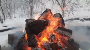 СИЛА И ЭНЕРГИЯ ЗИМНЕГО КОСТРА! СУПЕР!