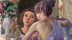 Виктор Мэй. Портрет жены в интерьере. 1922