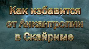 Как избавится от ликантропии в Скайриме