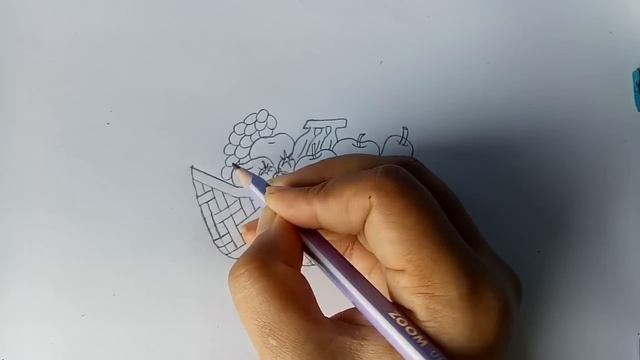 How to draw Fruit Basket step by step (very easy) || Art video смотреть онлайн