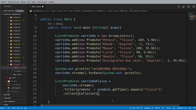 Java Advance #26 - Acabou essa de For e While venha para Java Stream - Filter e Sorted смотреть онлайн