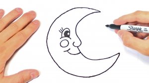 Как нарисовать месяц | How to draw the moon