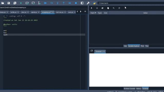 Python One Liners lec 1 - swapping 2 numbers @Easy Engineering in Tamil  @Python Programmer
