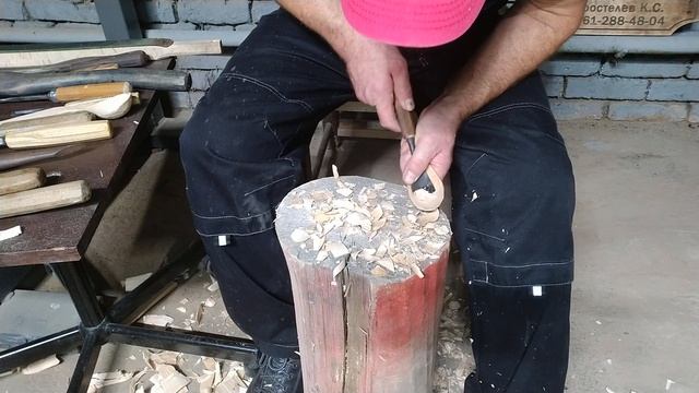 Деревянная ложка  за 20 минут.Резьба ложки по дереву.Сувениры из дерева.