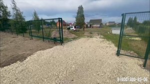 Откатные ворота со сварной сеткой Стандарт ППК 6005 2,0*4,0м с работой привода ALUTECH ROTEO 500