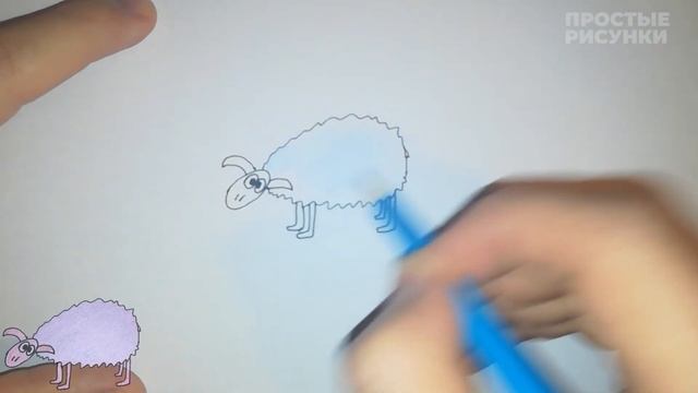 Как нарисовать овечку поэтапно карандашом смотреть онлайн