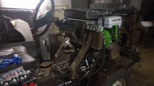 Мини трактор переломка, своими руками. Обшива средней части.