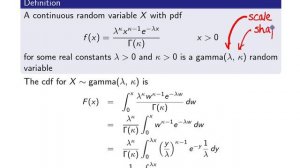 Gamma Distribution Definition