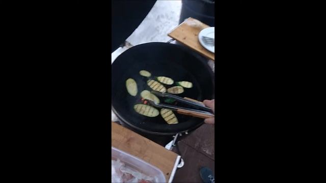 Приготовление овощей на огне!
