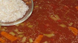 Рассольник из утки с рисом