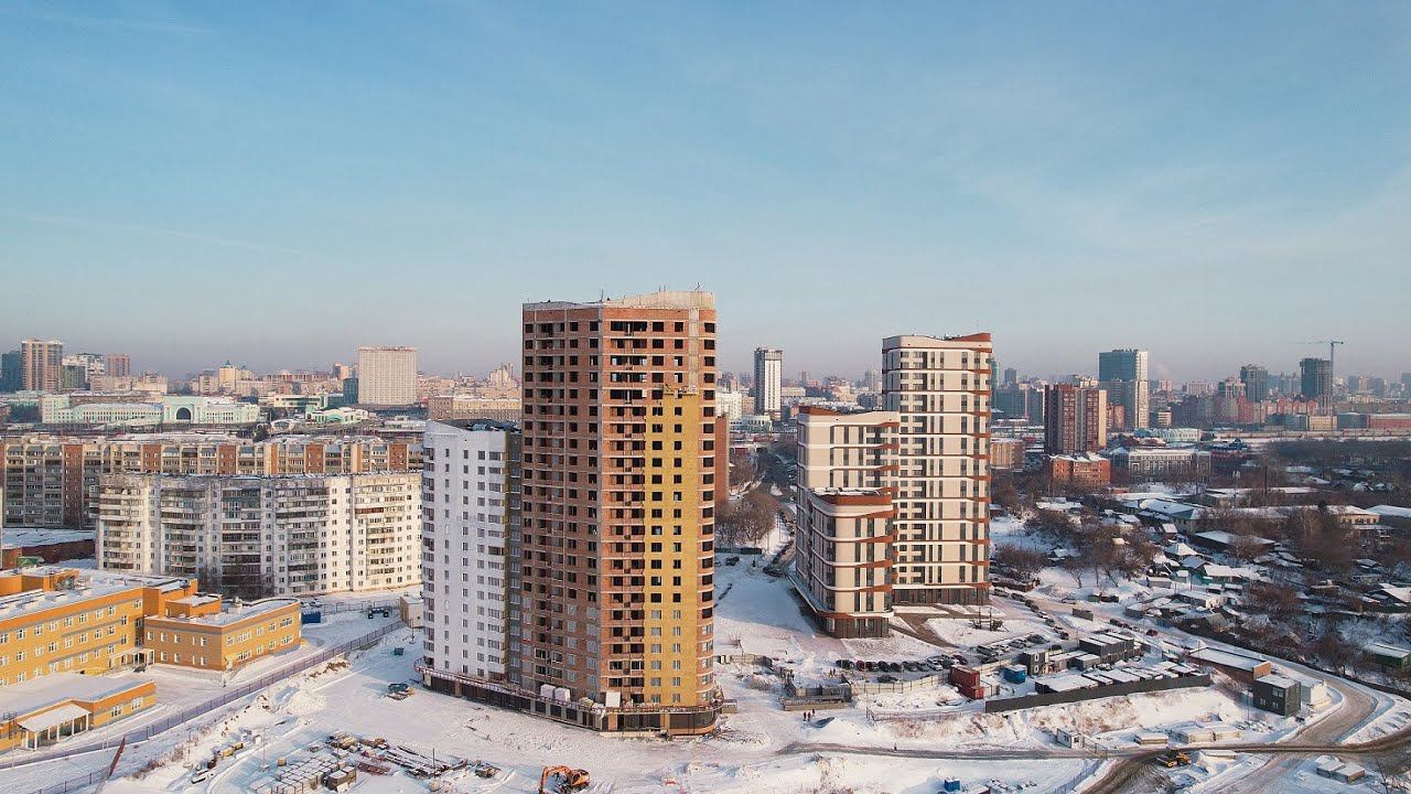 Квартал "Беринг" в Новосибирске - Ход строительства Декабрь 2023 смотреть онлайн