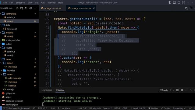 Fetching Single Document in MongoDB - NodeJS  - Hindi #89